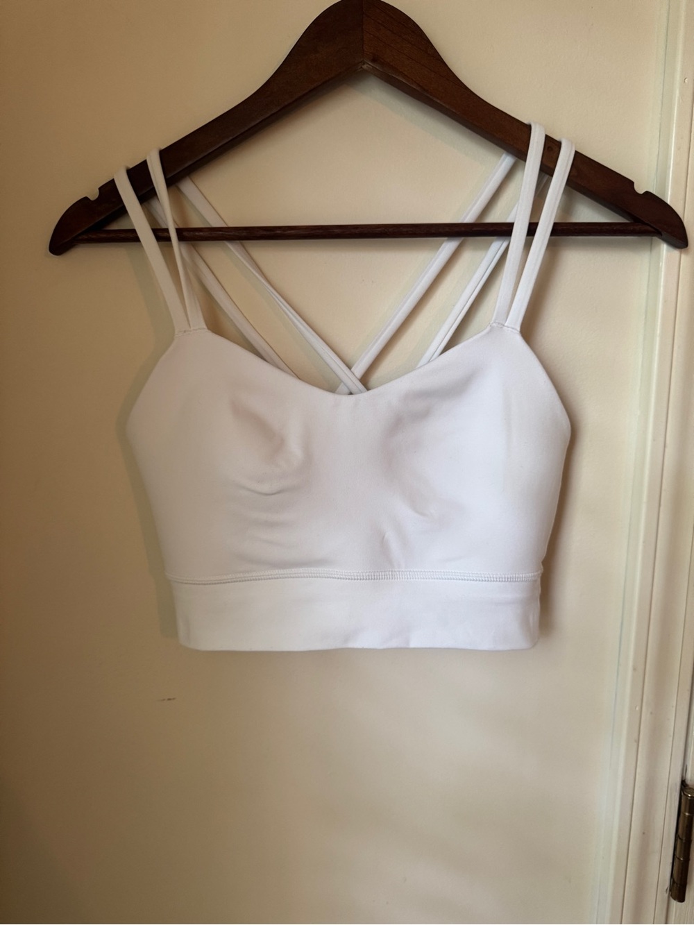 Women's White Strappy Bralette‎ Crz Yoga Size Medium
